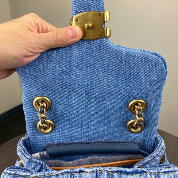 Coach CZ747 Denim Tabby Backpack in Indigo - Picture 4 of 9